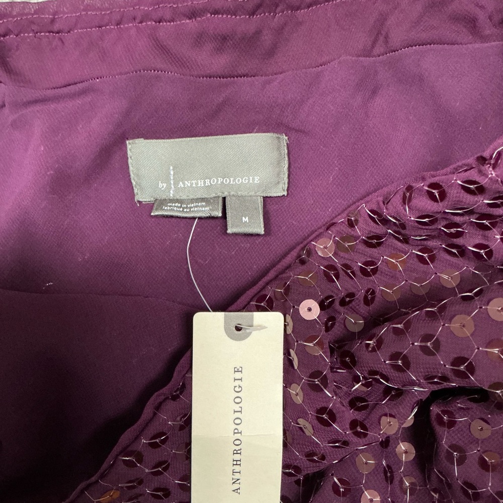 Anthropologie Plum Sequin Maxi Skirt - Picture 4 of 6